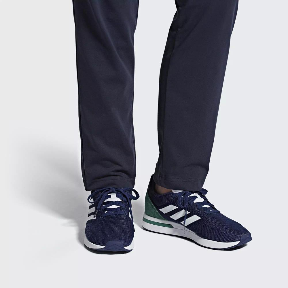 Adidas Run 70s Tenis Para Correr Azules Para Hombre (MX-99033)